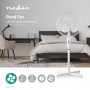 Lot de 6 : Ventilateur sur Pied | Hauteur Réglable | 40 cm de Diamètre | 3 Vitesses | Blanc