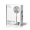 Lot de 3 : Ventilateur sur Pied en Métal | Hauteur Réglable | 40 cm de Diamètre | 3 Vitesses | Chrome