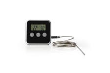 Thermomètre à Viande | 0 - 250 °C | Affichage Numérique | Minuteur
