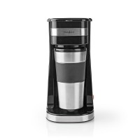 Cafetière 1 Tasse | Mug de Voyage à Double Paroi | 0,42 L | Noir