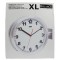 Horloge de gare double 38 cm Analogiques Argent/Blanc