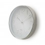 Horloge Murale Circulaire | 30 cm de Diamètre | Blanc et Argent