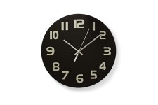 Horloge Murale Circulaire | 30 cm de Diamètre | Chiffres Faciles à Lire | Noir