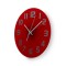 Horloge Murale Circulaire | 30 cm de Diamètre | Chiffres Faciles à Lire | Rouge vif