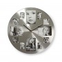 Horloge Murale Circulaire | 40 cm de Diamètre | Cadre photo | Argent