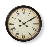 Horloge Murale Circulaire | 50 cm de Diamètre | Style Ancien | Noir