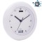 Horloge Thermomètre pour Salle de bains 17 cm Analogiques Blanc