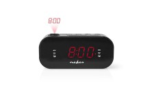 Radio-Réveil Numérique à Projection | LED 0,9"| FM | Double Alarme | Rappel d’Alarme