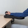 Repose-bras Ergonomique | Mobilité Intégrale | Bureau | Avec Tapis de Souris | Noir