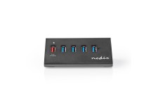 Hub USB | 5 Ports | Alimentation USB 3.0 | Port de Recharge QC3.0 | 5 Gbit/s | Aluminium