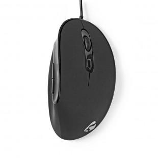 Souris Ergonomique Filaire | 3 200 ppp | 6 Boutons | Noire