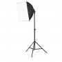 Kit d'Éclairage pour Studio Photo | 2 x 70 W | 5 500 K | 180 cm de Hauteur | Pliable