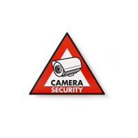 Autocollant d'Avertissement | Symbole de Vidéosurveillance | Jeu de 5 pièces