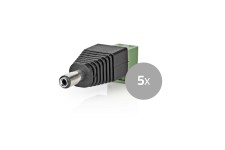 Connecteur de Sécurité CCTV | 5x | Câble à 2 Fils vers Connecteur Female CC | 5,5 x 2,1 mm