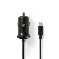 Chargeur de Voiture | 2.4 A | Câble fixe | Connecteur micro-USB | Noir