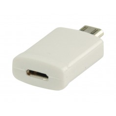 Adaptateur MHL Micro USB B 11 broches mâle - Micro USB B 5 broches femelle blanc
