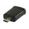 Adaptateur MHL Micro USB B 11 broches mâle - Micro USB B 5 broches femelle noir