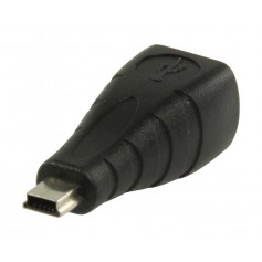 Adaptateur USB 2.0 USB B femelle – mini USB à 5 broches mâle