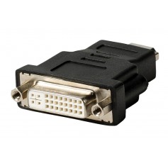 Adaptateur HDMI - DVI noir avec connecteur HDMI - DVI femelle