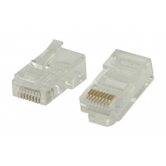 Connecteurs RJ45 faciles à utiliser pour câbles multibrin UTP CAT5 10 pièces
