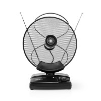 Antenne HDTV d'Intérieur | 0 - 25 km | Gain de 30 - 36 dB | FM/VHF/UHF | Noire