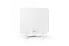 Antenne HDTV d'Intérieur | 0 - 25 km | Gain de 30 dB | FM/VHF/UHF | Blanche