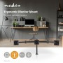 Support de Moniteur Ergonomique | Triple Bras pour Écran | Mobilité Intégrale | Noir