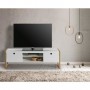 KARE Meuble TV 2 portes - Décor chene et blanc - L 140 x P 38 x H 45 cm