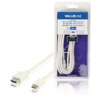 Câble HDMI haut débit avec connecteur Ethernet HDMI - mini connecteur HDMI 2.00 m blanc