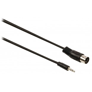 Câble adaptateur audio DIN à connecteur DIN 5 broches mâle vers 3,5 mm mâle 1,00 m noir