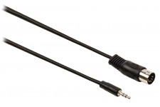 Câble adaptateur audio DIN à connecteur DIN 5 broches mâle vers 3,5 mm mâle 1,00 m noir
