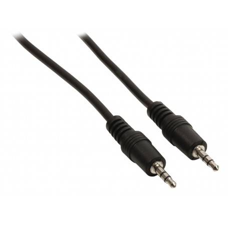 Câble audio Jack 3,5 mm stéréo mâle vers Jack 3,5 mm mâle 0,50 m noir