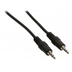 Câble audio Jack 3,5 mm stéréo mâle vers Jack 3,5 mm mâle 0,50 m noir