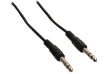 Câble audio Jack 6,35 mm stéréo mâle vers Jack 6,35 mm mâle 1,00 m noir