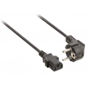 Câble d'’alimentation Schuko mâle coudé - IEC-320-C13 10.0 m noir