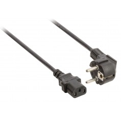 Câble d'’alimentation Schuko mâle coudé - IEC-320-C13 2.00 m noir