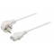 Câble d'’alimentation Schuko mâle coudé - IEC-320-C13 10.0 m blanc