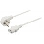 Câble d'’alimentation Schuko mâle coudé - IEC-320-C13 2.00 m blanc