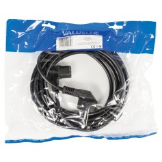 Câble d'’alimentation Schuko mâle coudé - IEC-320-C13 coudé 5.00 m noir