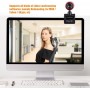 Webcam HD, Webcam 1080P HD USB Webcam Horizontale avec Webcam Rotative à 360 , Webcam 16MP HD avec Microphone Numérique pour Ord