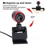 Webcam USB2.0 avec MIC, Caméra Web HD 16MP 360 pour Ordinateur PC Ordinateur Portable pour Skype/MSN, Prise en Charge de Window