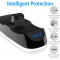 Chargeur pour PS5, Double USB Chargeur Dock Station de Charge Rapide avec Indicateur LED et Protection Contre les Surcharges pou