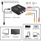 Adaptateur RCA vers HDMI Convertisseur, AV 3RCA vers HDMI Vidéo Audio Convertisseurs, Convertisseur vidéo Mini AV vers HDMI pour