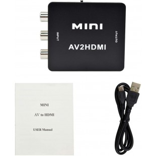 AV vers HDMI Convertisseur, Keyixing RCA Composite CVBS AV to HDMI Converter Audio Vidéo Convertisseur Adaptateur Mini Box Suppo