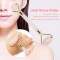 Rouleau de Massage Facial Double Tête Naturelle de Quartz Rose Jade Roller Visage Corps