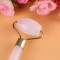 Rouleaux de Massage Facial Roller de Visage Jade Roller Visage en Quartz Rose masseur Beauté Naturelle (Doré)