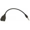 Câble convertisseur/synchronisation - Prise audio auxiliaire auto jack 3,5mm mâle vers USB femelle - 0,2m