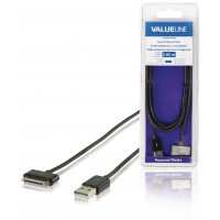 Câble de synchronisation et chargement pour iPad/ iPhone / iPod à connecteur Apple 30 broches vers USB 2.0 A mâle noir 2,00 m