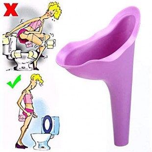 Lot de 2 : 2X Urinoir Femme en Silicone Urine Debout Femme Portable Pliable Réutilisable Feminine Urinal Urine Voyage Réutilisab