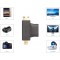 Lot de 2 : 2 in 1 HDMI vers Mini/Micro HDMI Adaptateur, 2 Packs Mini et Micro HDMI Mâle vers HDMI Femelle Adaptateur Universel e